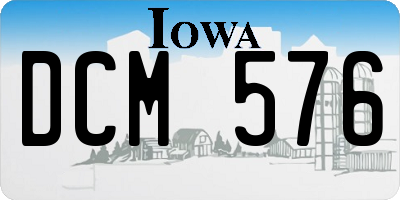 IA license plate DCM576
