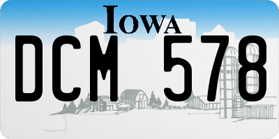 IA license plate DCM578
