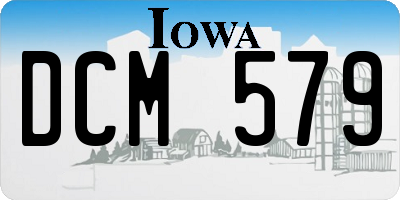 IA license plate DCM579