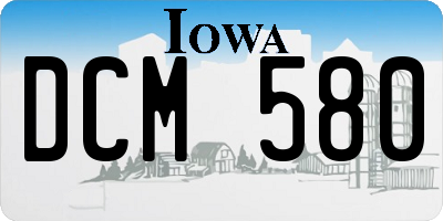 IA license plate DCM580