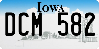 IA license plate DCM582