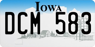 IA license plate DCM583