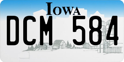 IA license plate DCM584