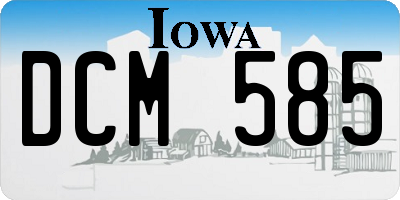 IA license plate DCM585
