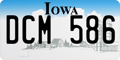 IA license plate DCM586