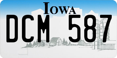IA license plate DCM587