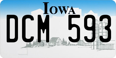 IA license plate DCM593