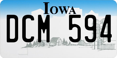 IA license plate DCM594