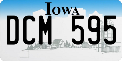 IA license plate DCM595
