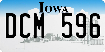 IA license plate DCM596