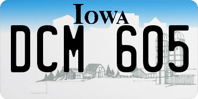 IA license plate DCM605