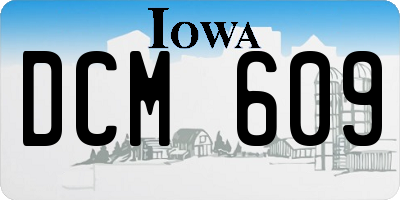 IA license plate DCM609