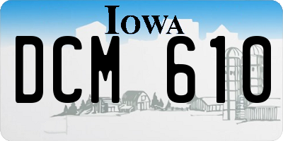 IA license plate DCM610