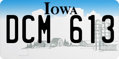 IA license plate DCM613