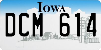 IA license plate DCM614