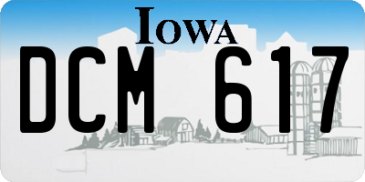 IA license plate DCM617