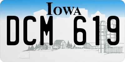 IA license plate DCM619