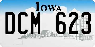 IA license plate DCM623