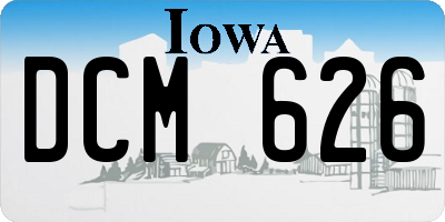 IA license plate DCM626