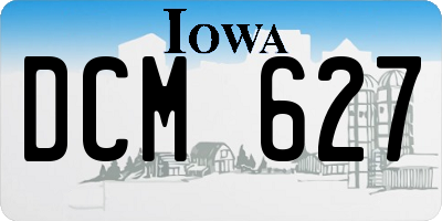 IA license plate DCM627