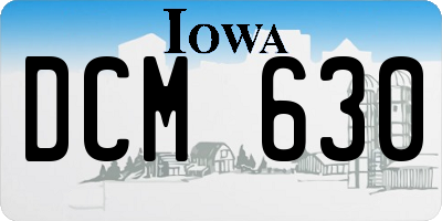IA license plate DCM630