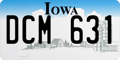 IA license plate DCM631