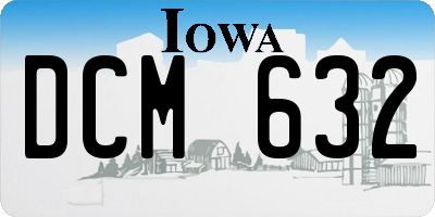 IA license plate DCM632