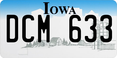 IA license plate DCM633