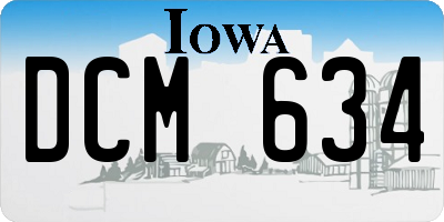 IA license plate DCM634