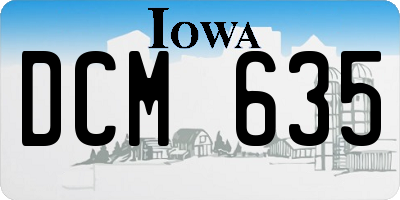 IA license plate DCM635