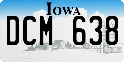 IA license plate DCM638