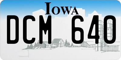 IA license plate DCM640