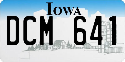 IA license plate DCM641