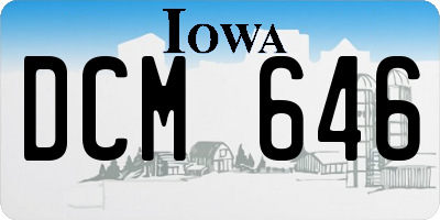 IA license plate DCM646