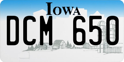 IA license plate DCM650