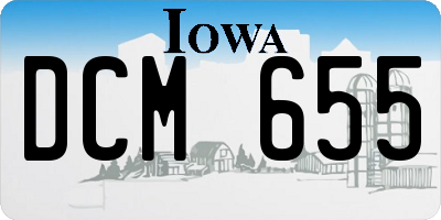 IA license plate DCM655