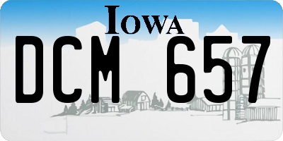 IA license plate DCM657