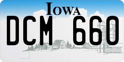IA license plate DCM660
