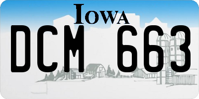 IA license plate DCM663
