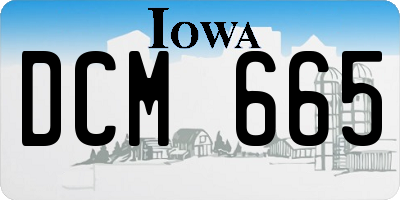 IA license plate DCM665