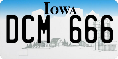 IA license plate DCM666
