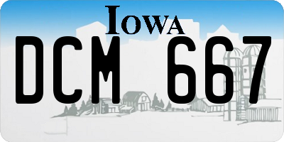 IA license plate DCM667