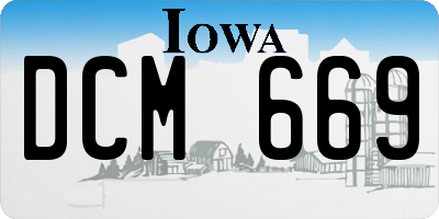 IA license plate DCM669