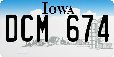 IA license plate DCM674