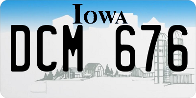 IA license plate DCM676