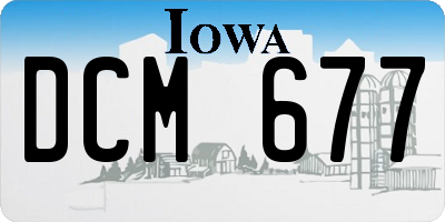 IA license plate DCM677