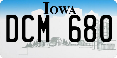 IA license plate DCM680