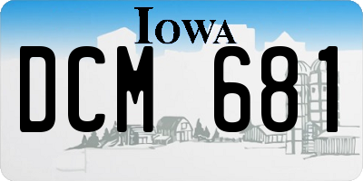 IA license plate DCM681