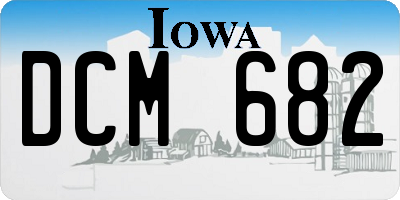 IA license plate DCM682