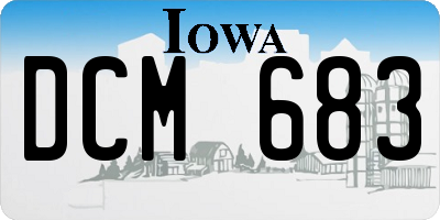 IA license plate DCM683